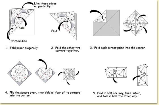 Steps to fold the Star Finder